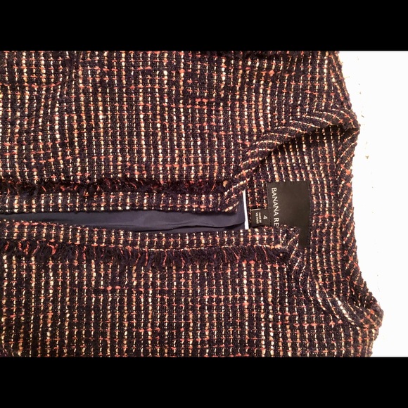 Banana Republic Navy Tweed blazer sz 4 - Picture 2 of 2